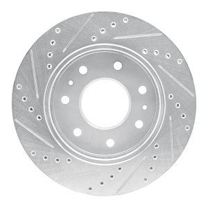 Ford F-150 Brake Rotor (1) - Front Right - R1 Concepts - Drilled & Slotted - Silver - 2009